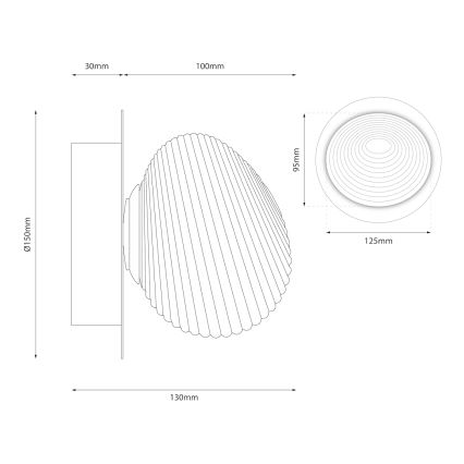 LED-Wandleuchte BOLLA LED/3W/230V glänzendes Chrom