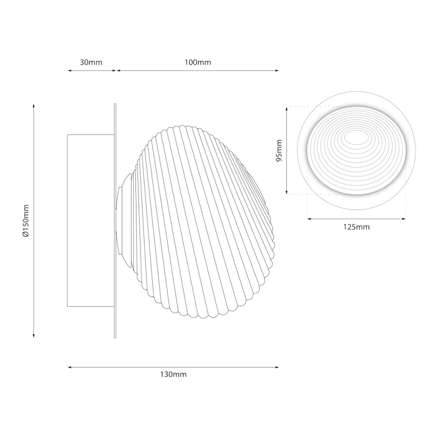 LED-Wandleuchte BOLLA LED/3W/230V glänzendes Chrom
