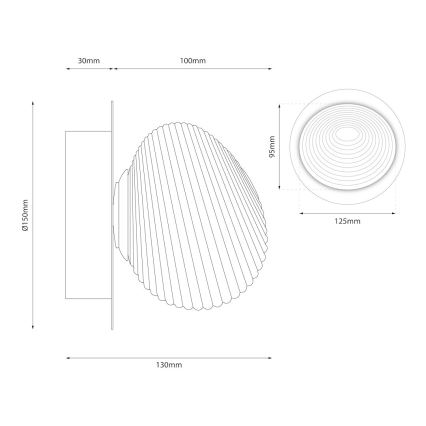 LED-Wandleuchte BOLLA LED/3W/230V golden