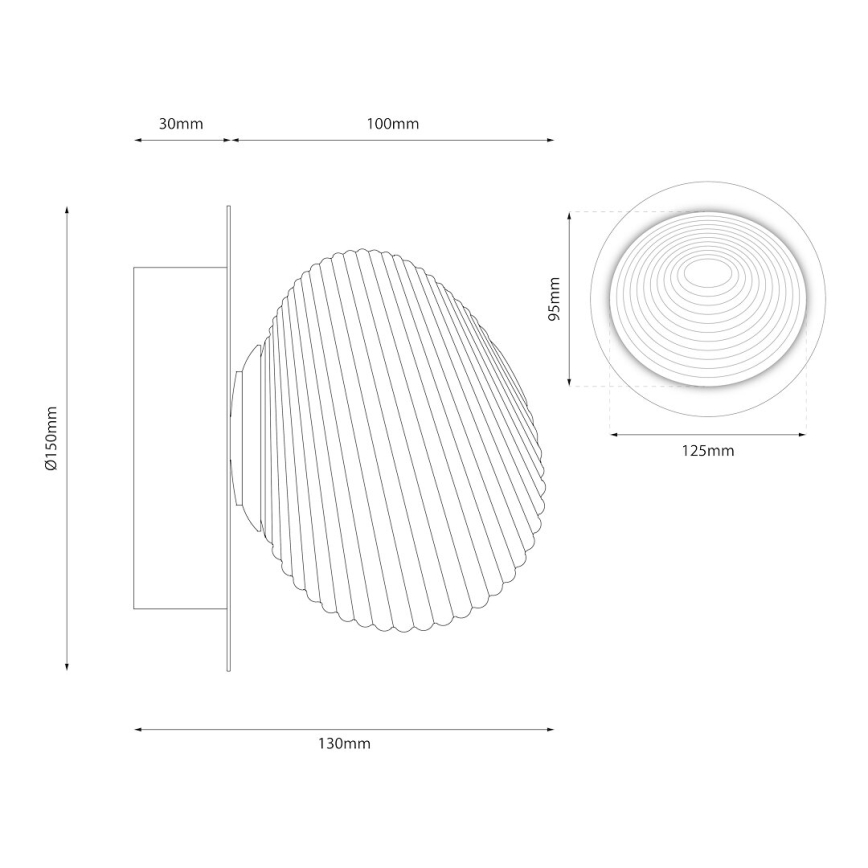 LED-Wandleuchte BOLLA LED/3W/230V golden