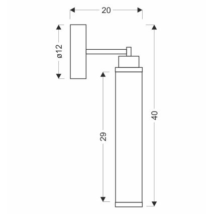 LED Wandleuchte CORTE LED/10W/230V schwarz