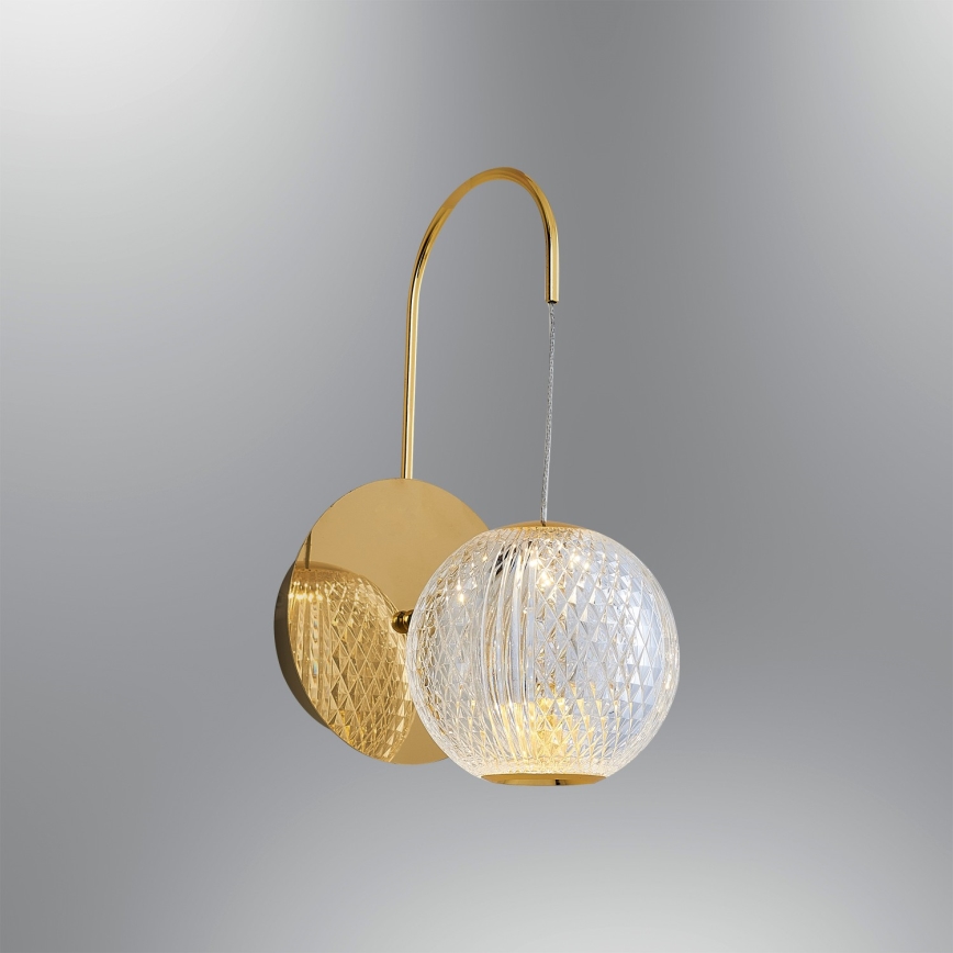 LED-Wandleuchte CREMONA, 5 W, 230 V, 3000 K, goldfarben