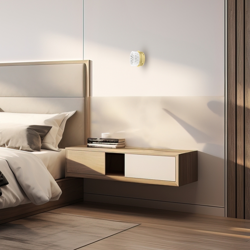LED-Wandleuchte ELEGANCE LED/9W/230V golden