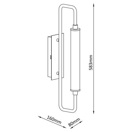 LED-Wandleuchte FELICJA LED/14W/230V 4000K schwarz