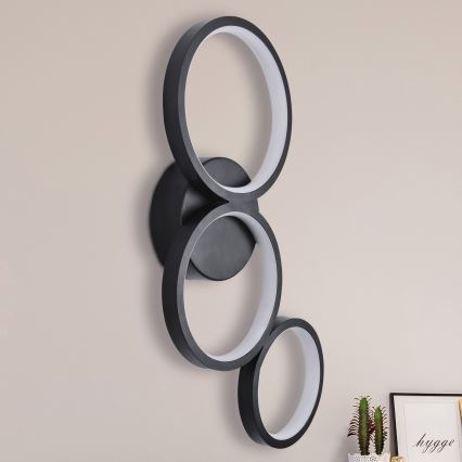 LED-Wandleuchte FLAMENCO LED/23W/230V 4000K schwarz