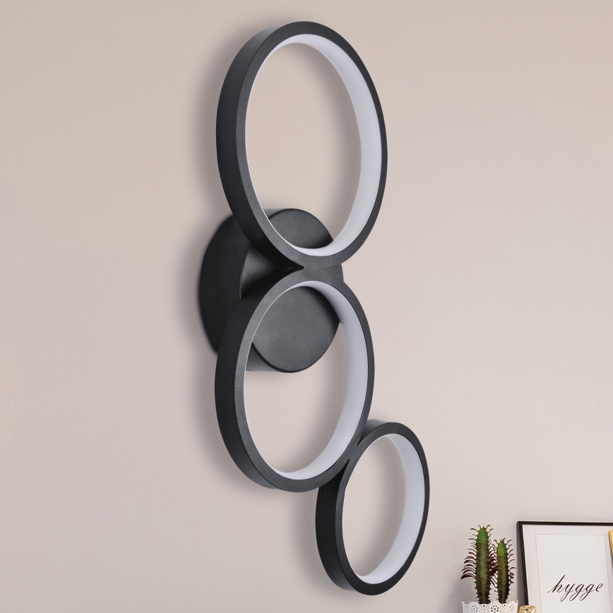 LED-Wandleuchte FLAMENCO LED/23W/230V 4000K schwarz