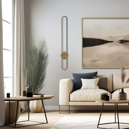 LED-Wandleuchte FLORENTYNA LED/24W/230V 4000K schwarz/beige