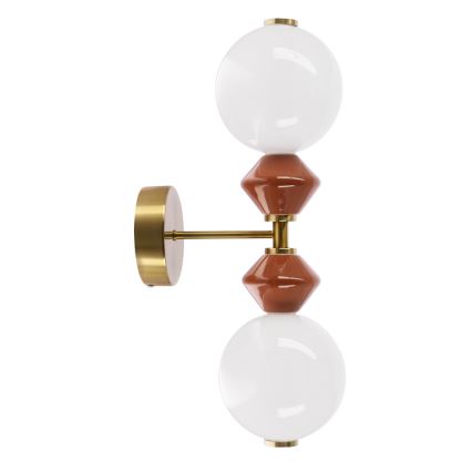 LED-Wandleuchte FLORES 2xLED/5W/230V gold/braun