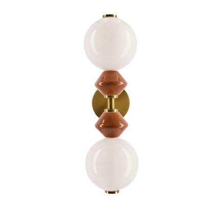 LED-Wandleuchte FLORES 2xLED/5W/230V gold/braun