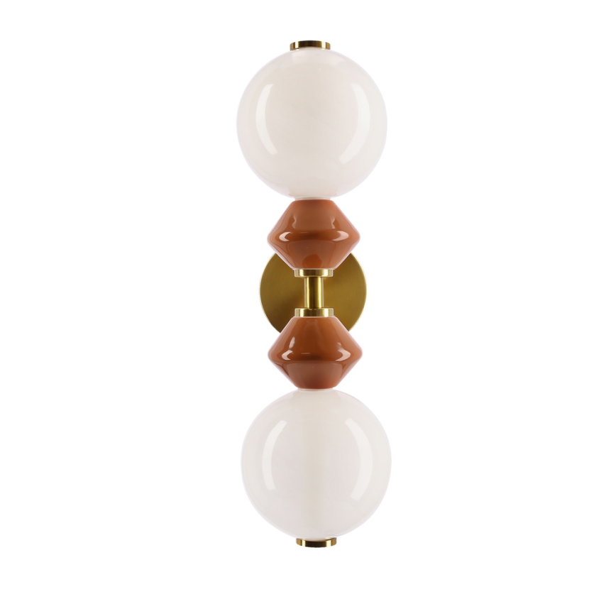 LED-Wandleuchte FLORES 2xLED/5W/230V gold/braun