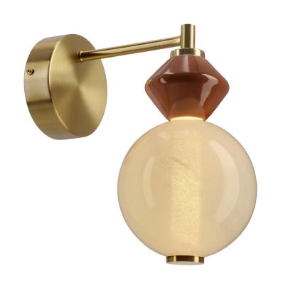 LED-Wandleuchte FLORES LED/7W/230V gold/braun