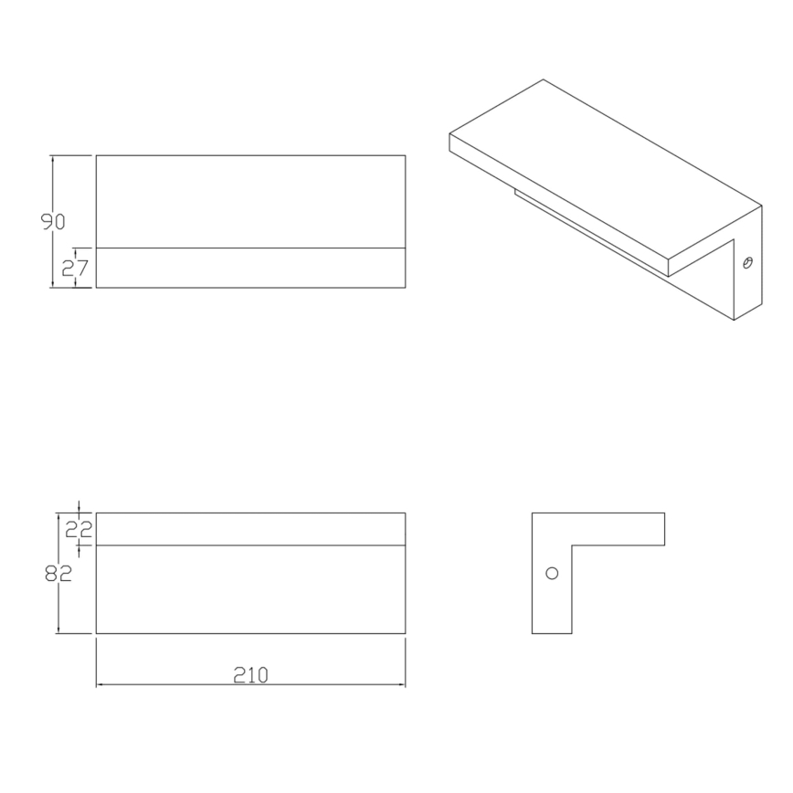 LED-Wandleuchte für Außenbereiche TESA LED/10W/230V IP54 schwarz