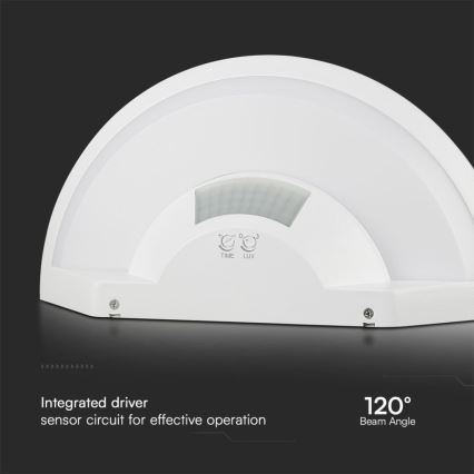 LED-Wandleuchte für Badezimmer mit Sensor SAMSUNG CHIP LED/10W/230V 4000K IP54 weiß