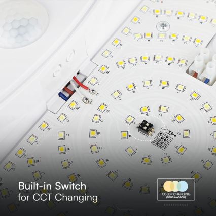 LED-Wandleuchte für Badezimmer mit Sensor SAMSUNG CHIP LED/15W/230V 3000/4000/6000K IP44 weiß