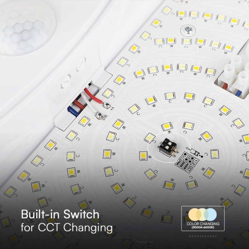 LED-Wandleuchte für Badezimmer mit Sensor SAMSUNG CHIP LED/15W/230V 3000/4000/6000K IP44 weiß