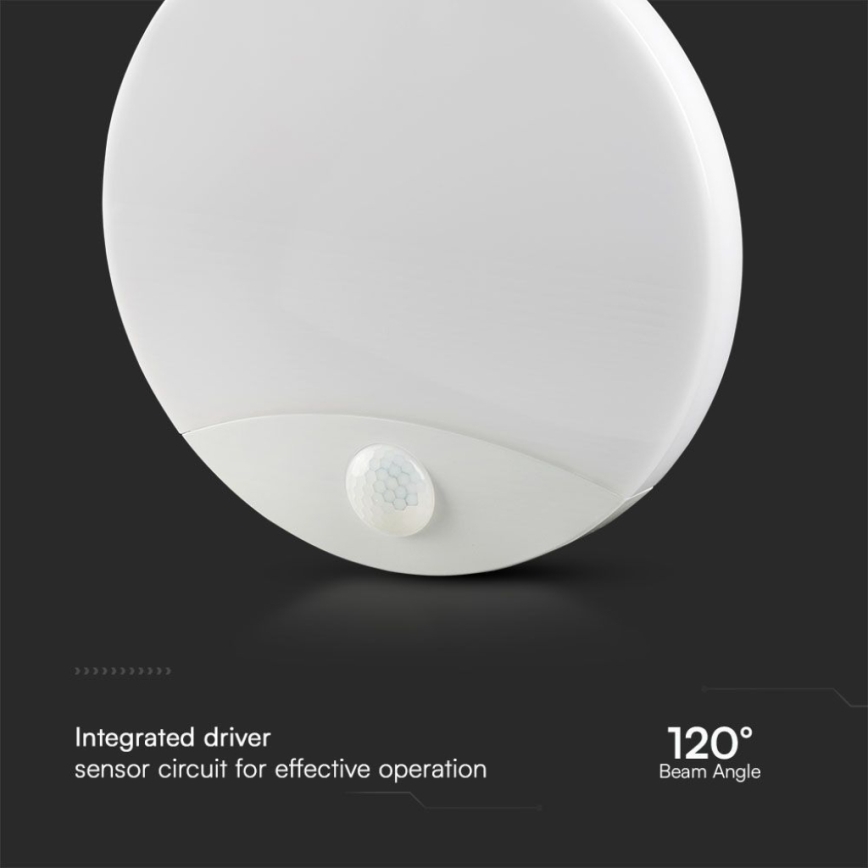 LED-Wandleuchte für Badezimmer mit Sensor SAMSUNG CHIP LED/15W/230V 3000/4000/6000K IP44 weiß