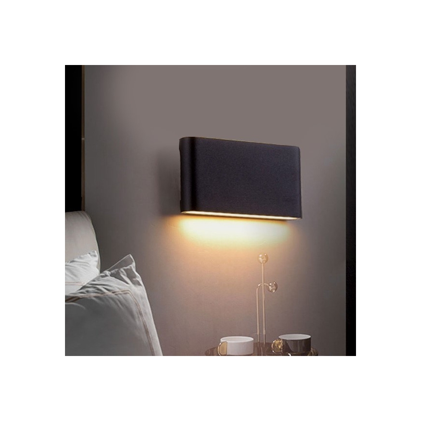 LED-Wandleuchte für den Außenbereich FLOW LED/9W/230V IP54 4000K schwarz