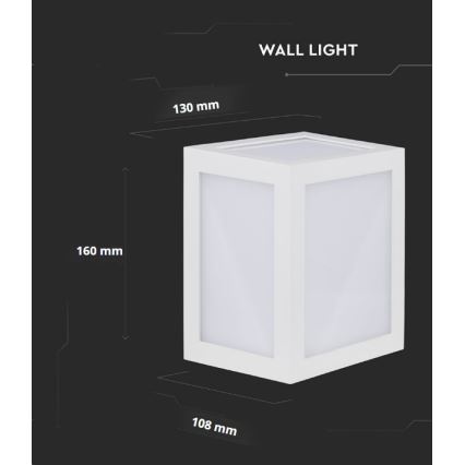 LED-Wandleuchte für den Außenbereich LED/12W/230V 3000K IP65 weiß