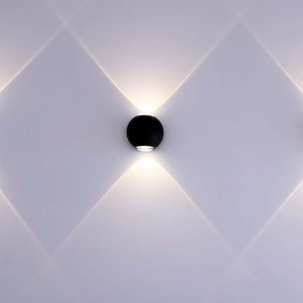 LED-Wandleuchte für den Außenbereich LED/2W/230V 3000K IP54 schwarz