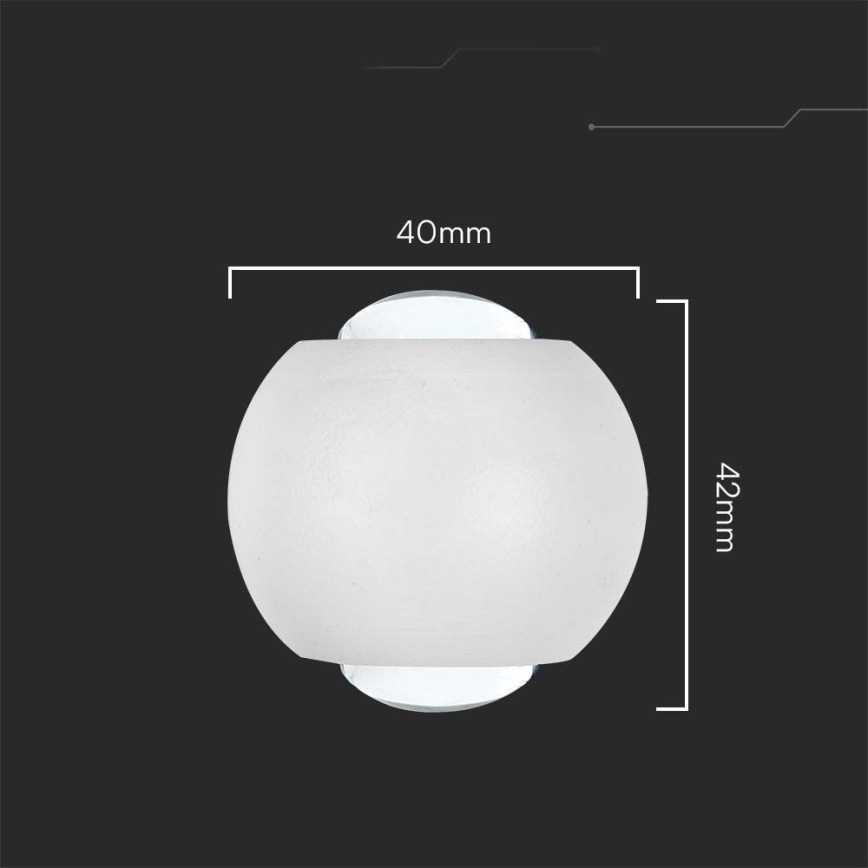 LED-Wandleuchte für den Außenbereich LED/2W/230V 4000K IP54 weiß