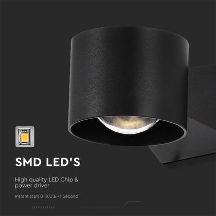 LED-Wandleuchte für den Außenbereich LED/5W/230V 3000K IP65 schwarz