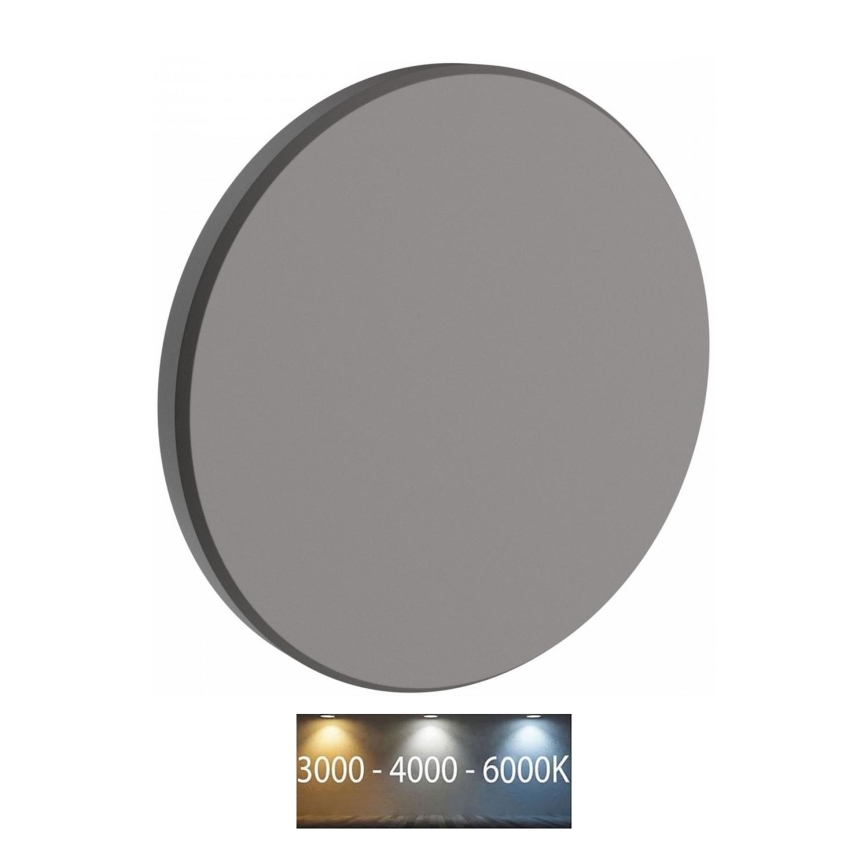 LED-Wandleuchte für den Außenbereich PIATTA LED/18W/230V 3000/4000/6000K d 25 cm IP44 grau