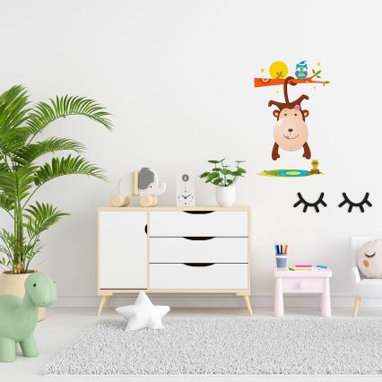 LED-Wandleuchte für Kinder MONKEY 1xLED/0,6W/3xAAA