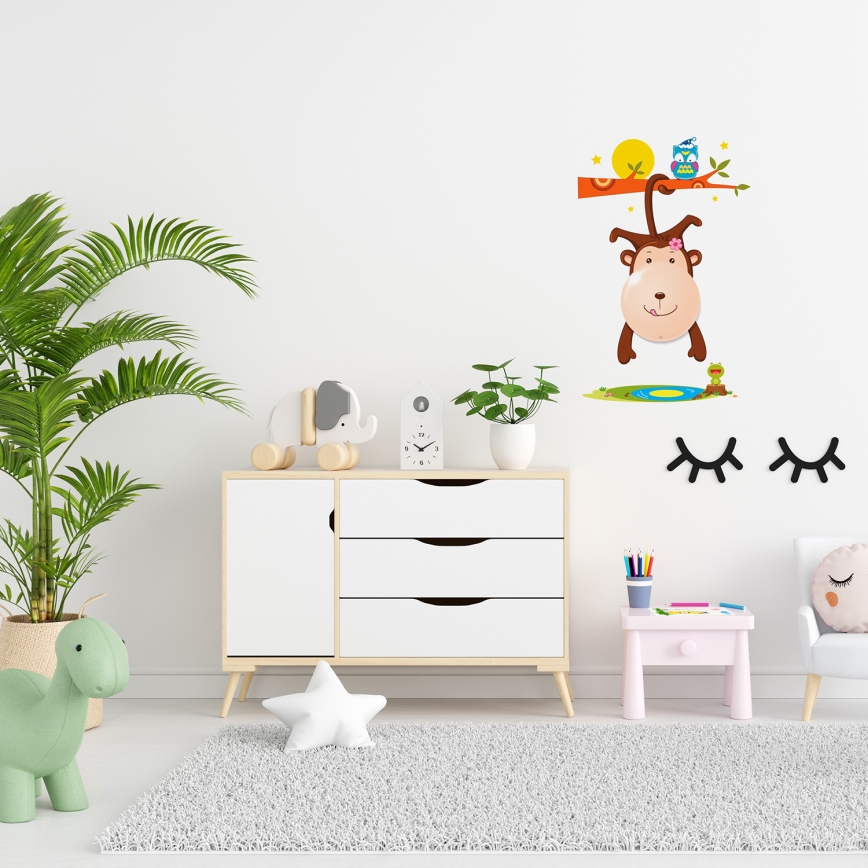 LED-Wandleuchte für Kinder MONKEY 1xLED/0,6W/3xAAA