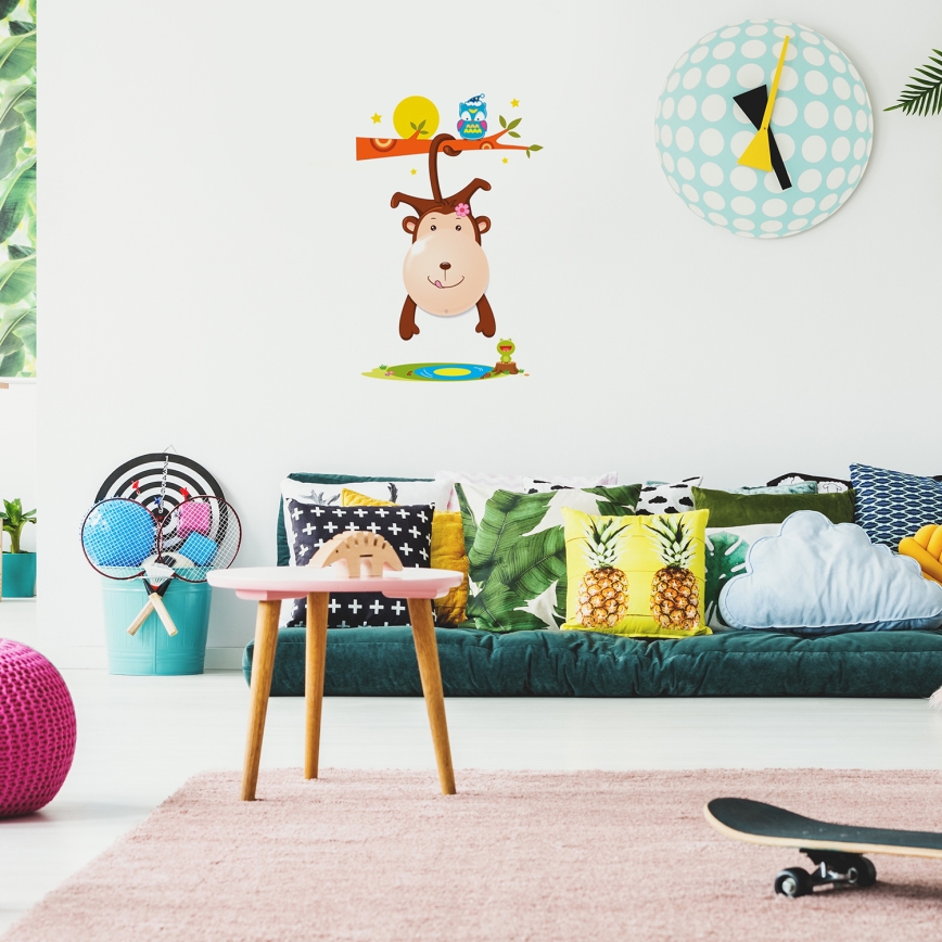 LED-Wandleuchte für Kinder MONKEY 1xLED/0,6W/3xAAA