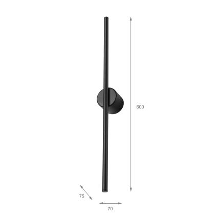 LED-Wandleuchte LANA LED/7W/230V 4000K schwarz