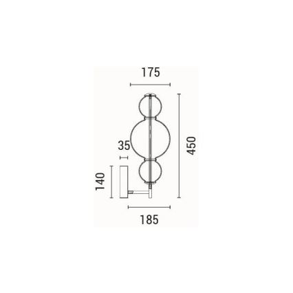 LED-Wandleuchte LED/12,6W/230V 3000K