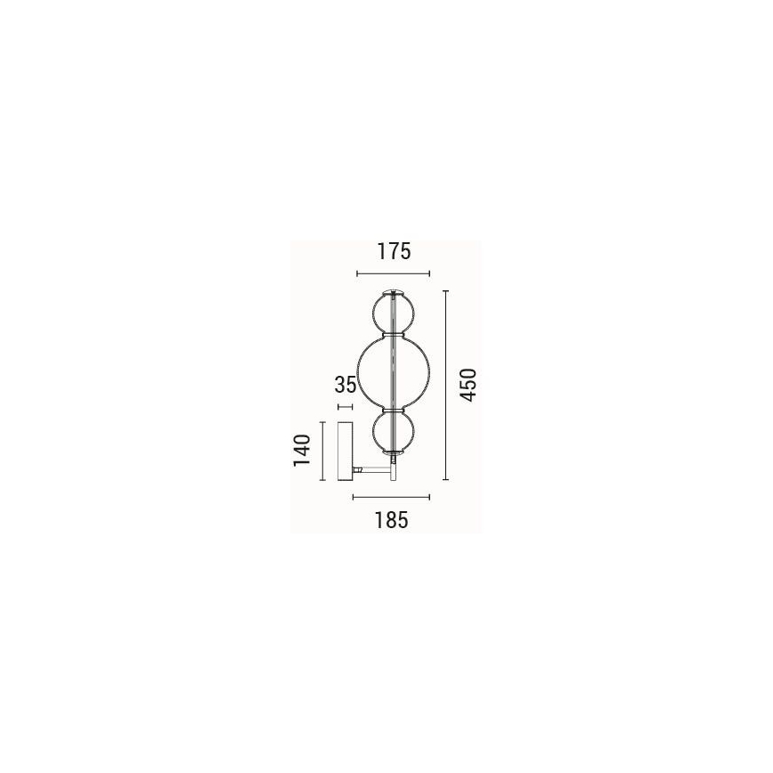 LED-Wandleuchte LED/12,6W/230V 3000K