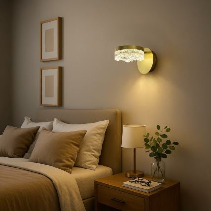 LED-Wandleuchte LED/4W/230V goldfarben