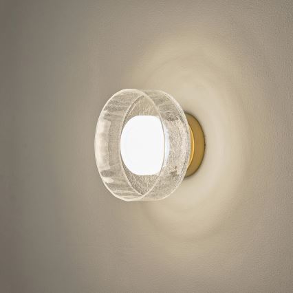 LED-Wandleuchte LED/8W/230V 3000K golden/klar