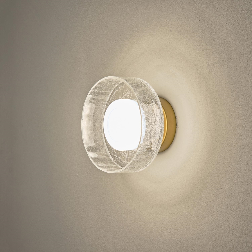 LED-Wandleuchte LED/8W/230V 3000K golden/klar