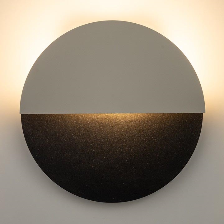 LED-Wandleuchte LUNA LED/7W/230V d 26 cm schwarz/beige
