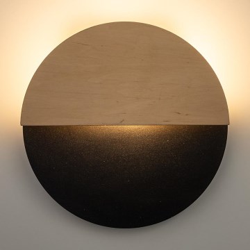 LED-Wandleuchte LUNA LED/7W/230V d 26 cm schwarz/beige