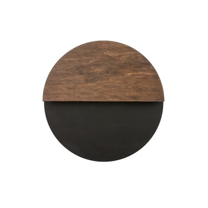 LED-Wandleuchte LUNA LED/7W/230V d 26 cm schwarz/braun