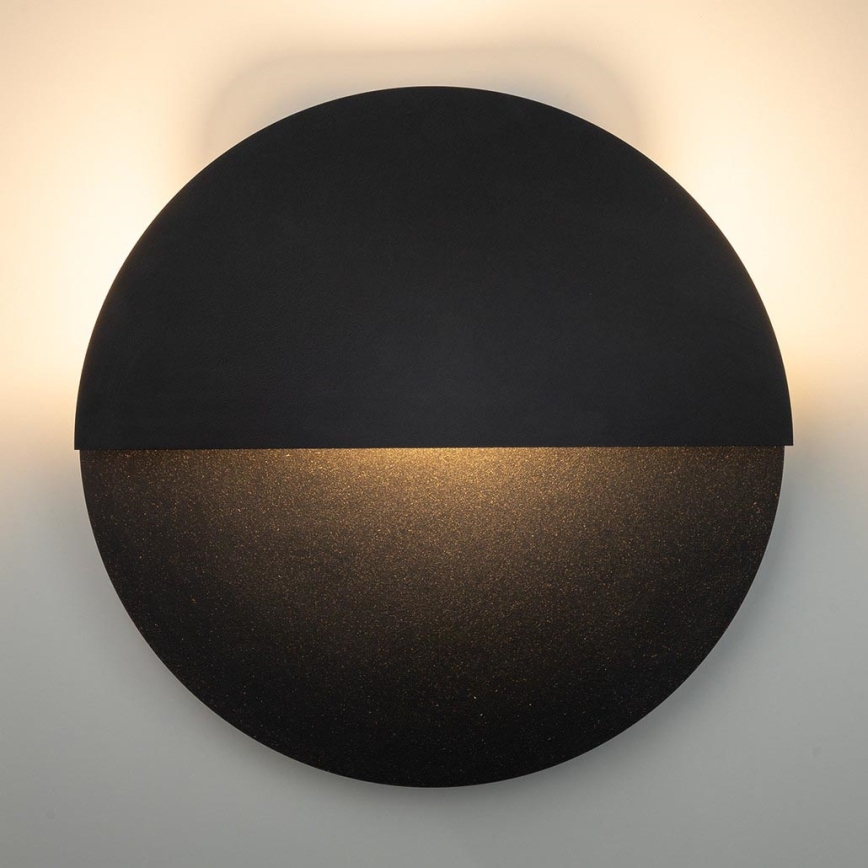 LED-Wandleuchte LUNA LED/7W/230V d 26 cm schwarz