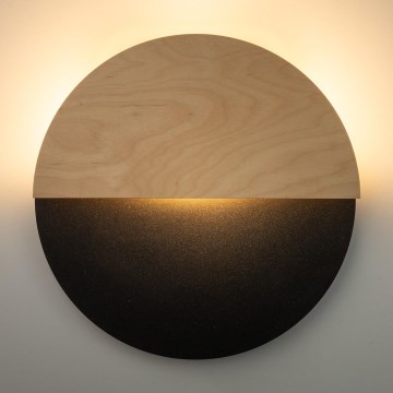 LED-Wandleuchte LUNA LED/7W/230V d 36 cm schwarz/beige