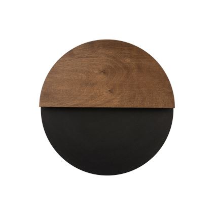 LED-Wandleuchte LUNA LED/7W/230V d 36 cm schwarz/braun