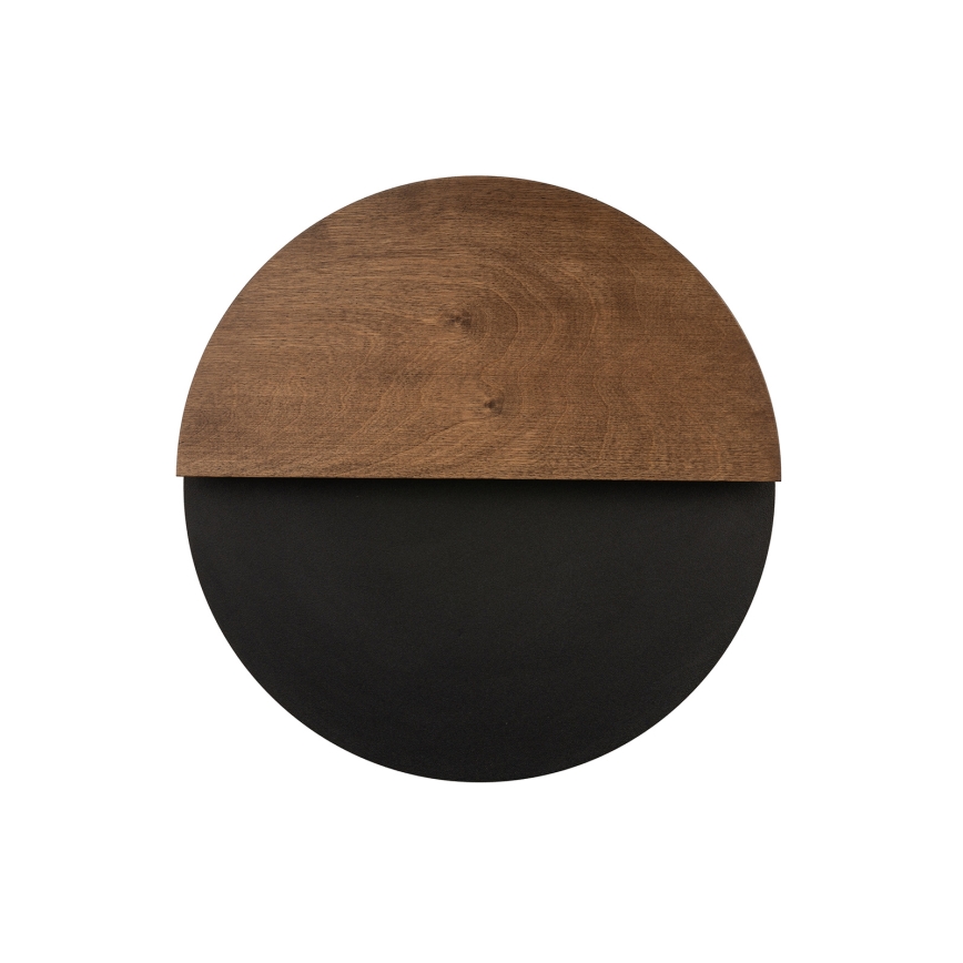 LED-Wandleuchte LUNA LED/7W/230V d 36 cm schwarz/braun
