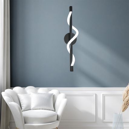 LED-Wandleuchte MELECA LED/12W/230V 3000/4000/6000K schwarz