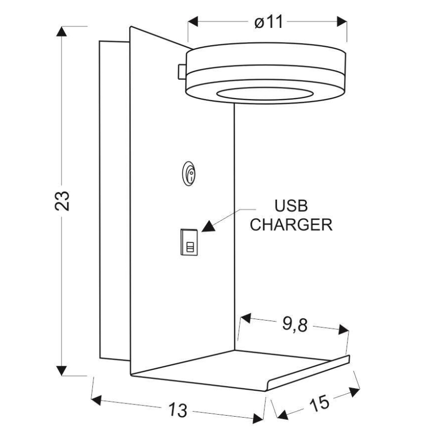 LED Wandleuchte mit Ladegerät COMPACT LED/4W/230V