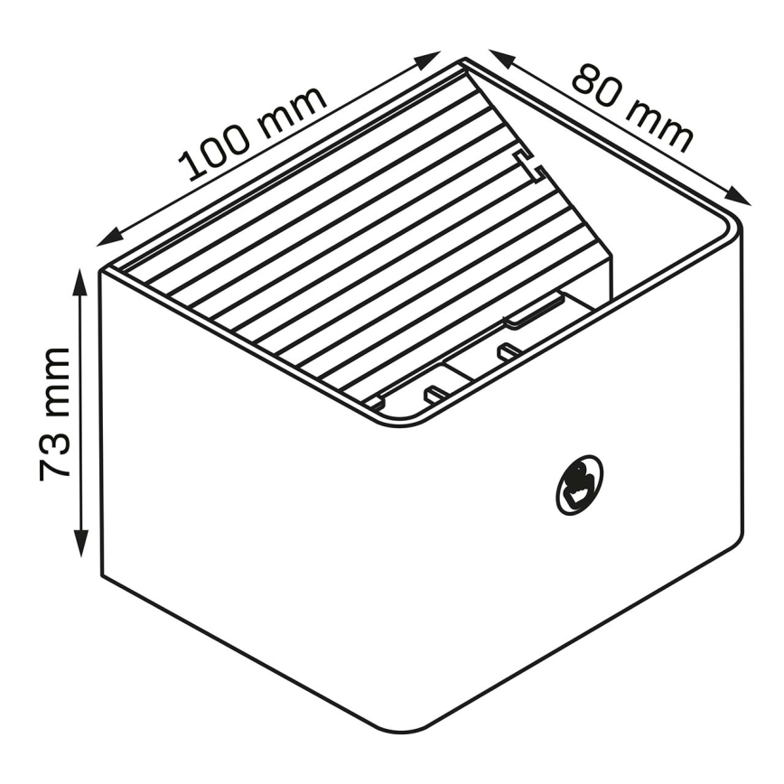 Dimmbare LED-Touch-Wandleuchte mit Sensor MIRI LED/2,5W/3,7V 3000/4000/6400K 4000 mAh schwarz
