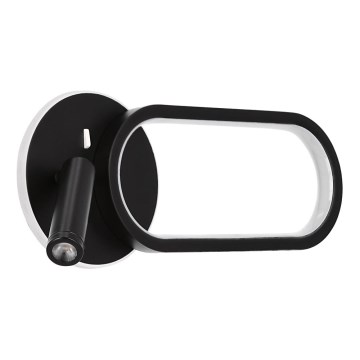 LED-Wandleuchte MONET LED/13W/230V + LED/2W 3000/4000/6000K schwarz