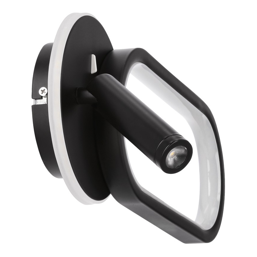LED-Wandleuchte MONET LED/13W/230V + LED/2W 3000/4000/6000K schwarz