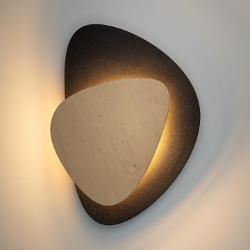 LED-Wandleuchte PEDRA LED/7W/230V schwarz/beige