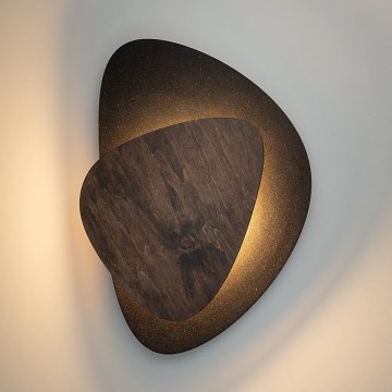LED-Wandleuchte PEDRA LED/7W/230V schwarz/braun