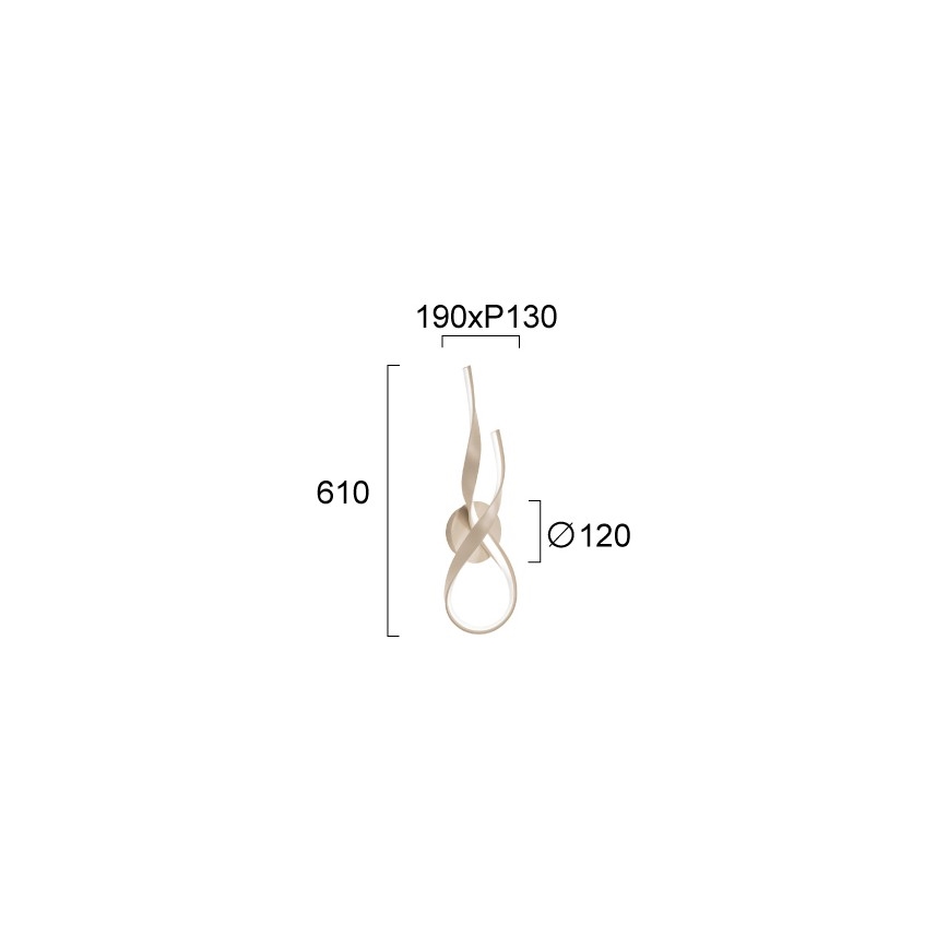 LED-Wandleuchte RIBBON LED/21W/230V beige